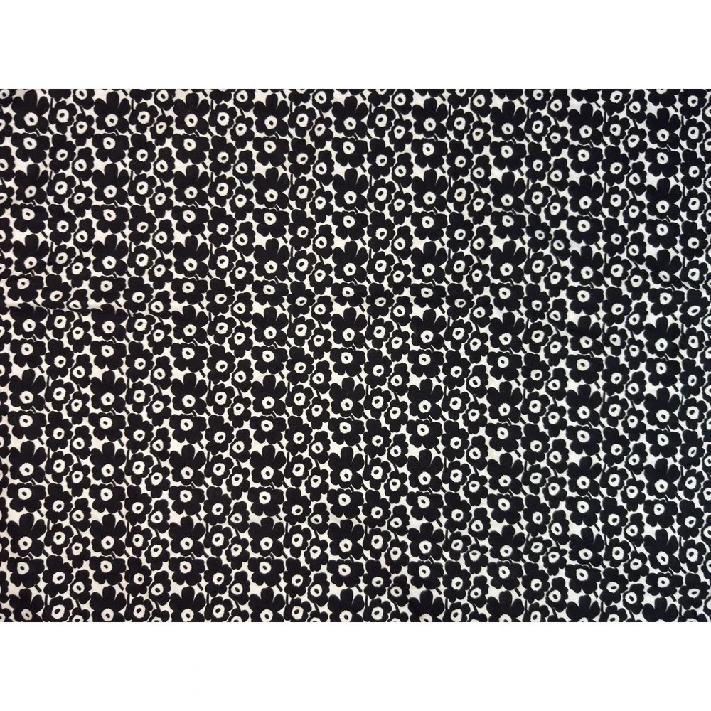Marimekko Pillowcase Set Unikko KING Black White Floral Cotton